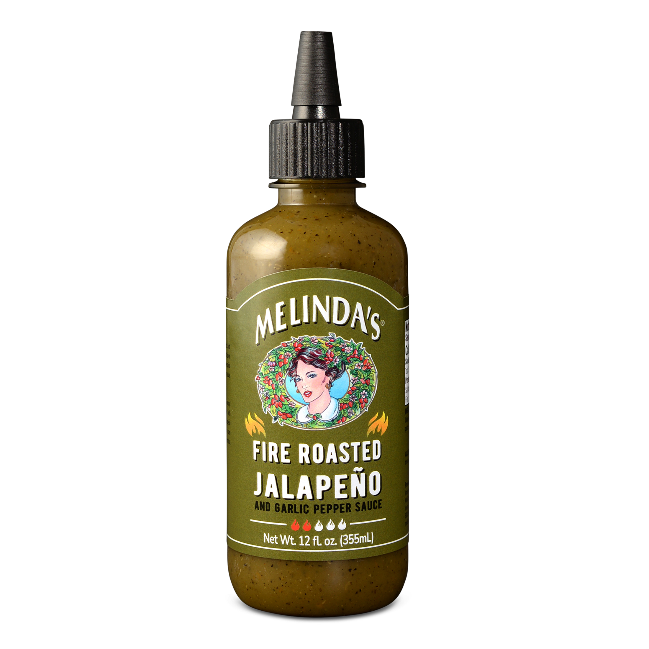 Melinda’s Fire Roasted jalapeño and Garlic Pepper Sauce 12oz – Melinda