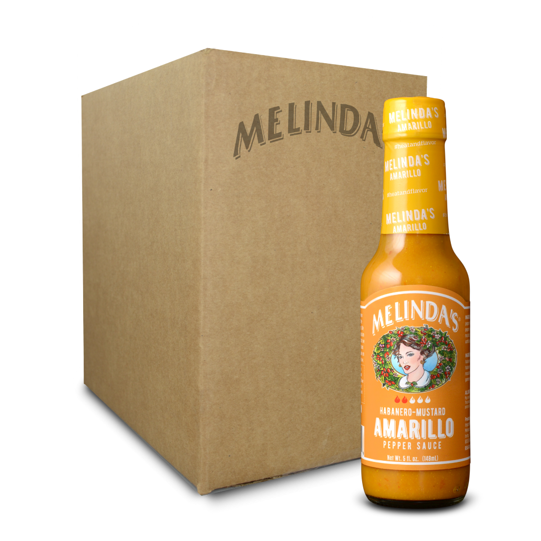 Melinda’s Amarillo Habanero Hot Mustard Sauce 12 Pk Case Melinda S Foods