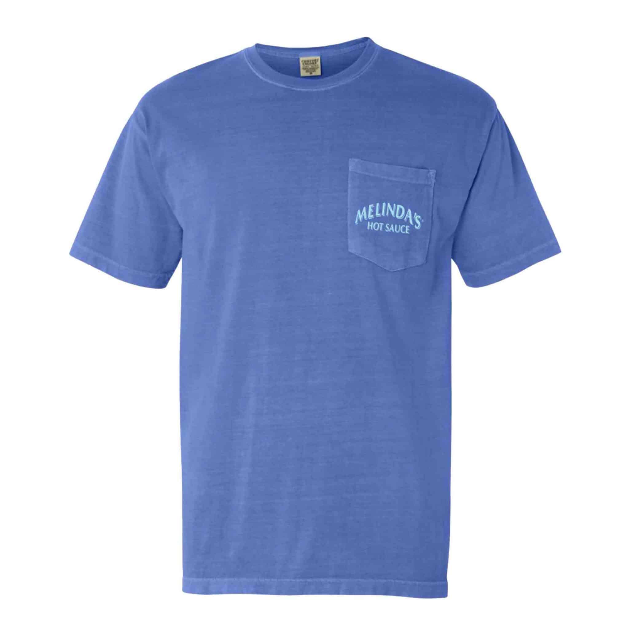 Flo Blue Comfort Colors Pocket Tee Melinda s Foods