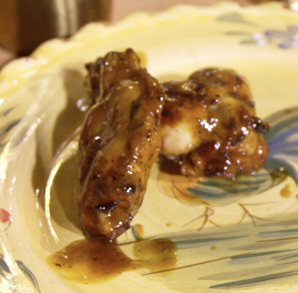 Blackberry Whiskey Jalapeno Crispy Wings