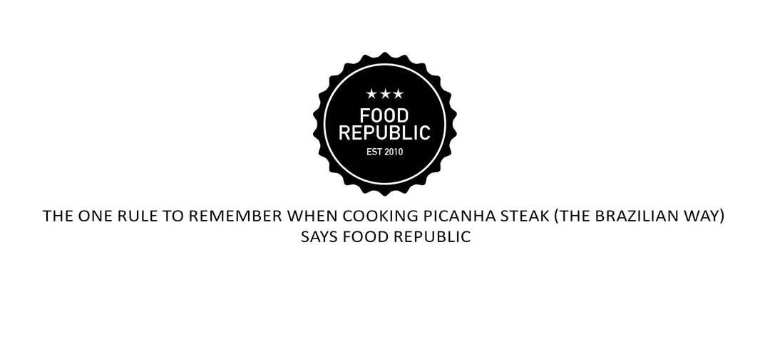Food Republic logo with three stars above text reading "The One Rule To Remember When Cooking Picanha Steak (The...