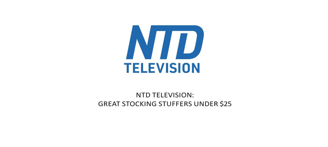 NTD Television logo with blue text on white background, promoting stocking stuffers under $25