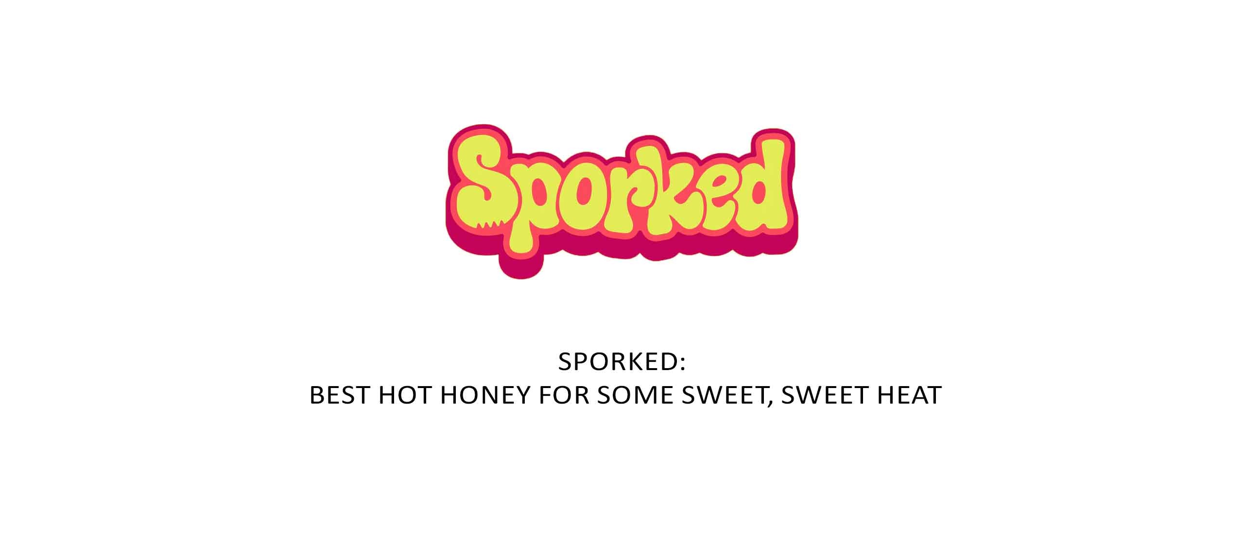 Sporked logo in yellow text with red outline above text reading 