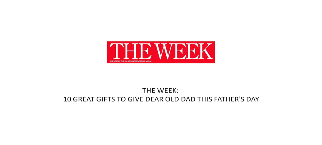 The Week magazine logo with article headline "10 Great Gifts to Give Dear Old Dad This Father's Day"
