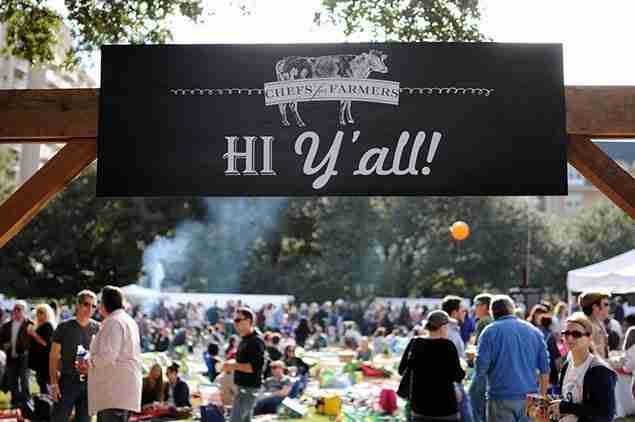 Large outdoor farmers market event with 