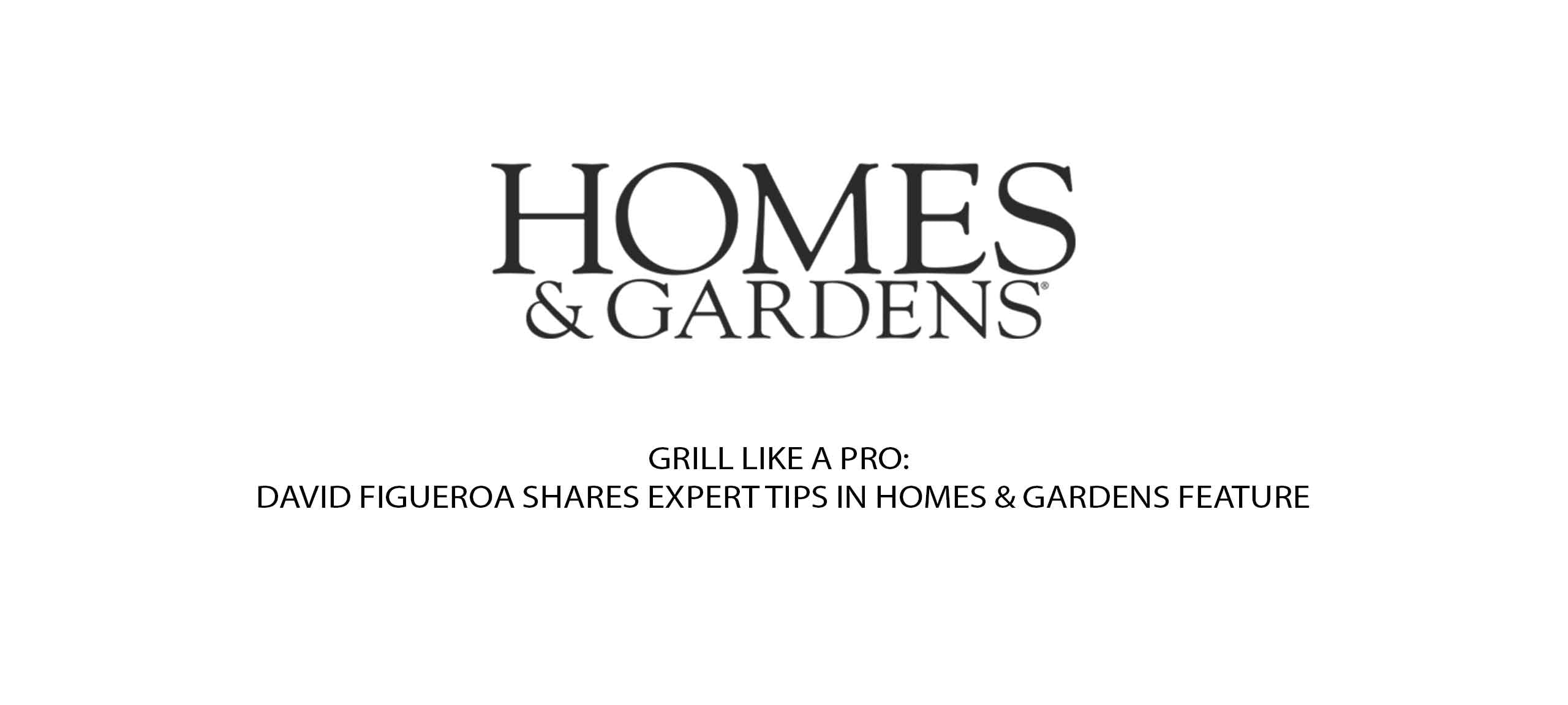 Homes & Gardens magazine logo with article title 