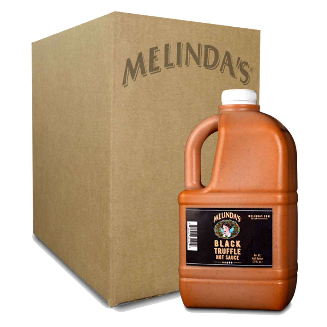 Melinda’s Black Truffle Hot Sauce Half Gallon Case