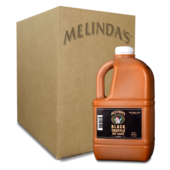 Melinda’s Black Truffle Hot Sauce Half Gallon Case