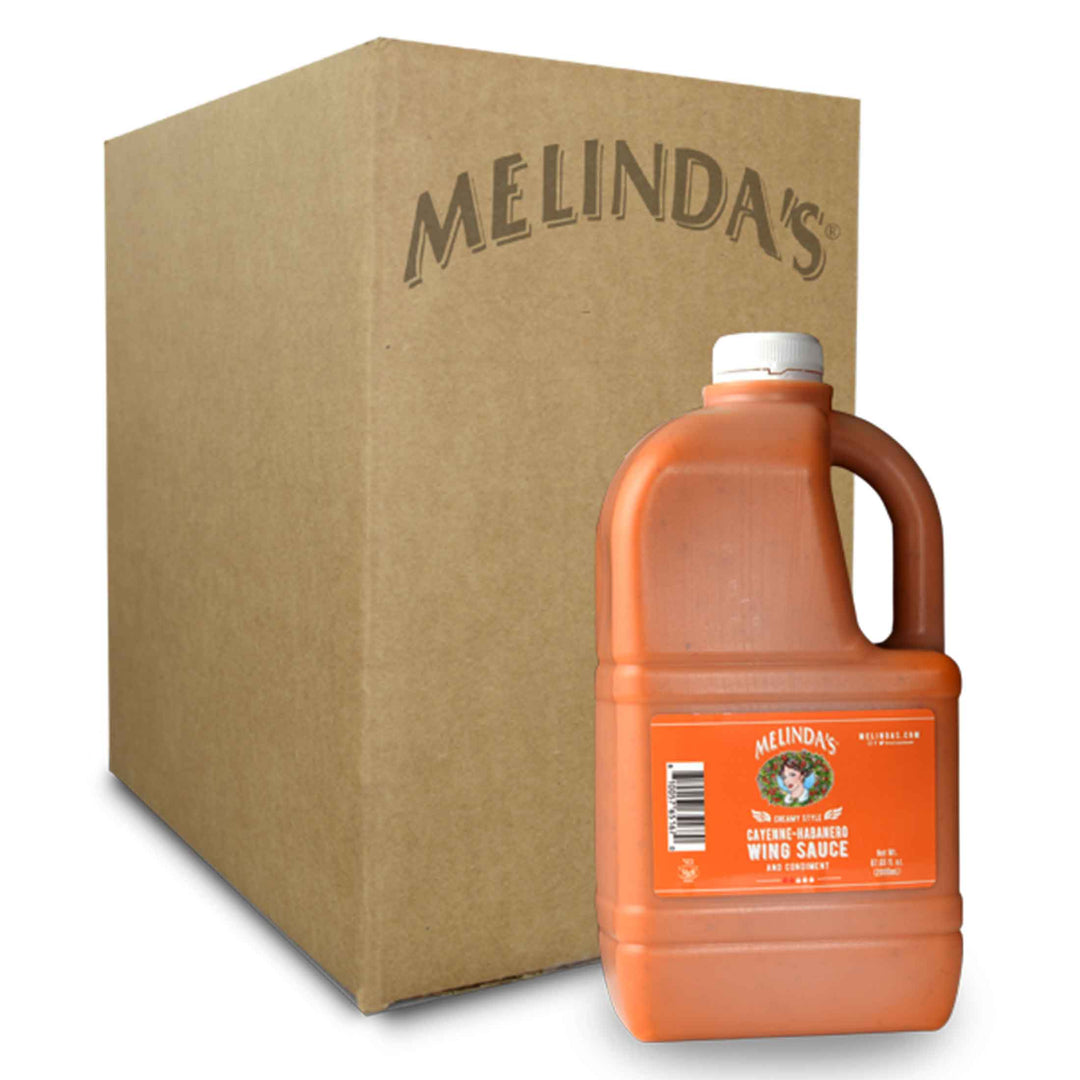 Melinda’s Creamy Cayenne Habanero Wing Sauce Half Gallon Case