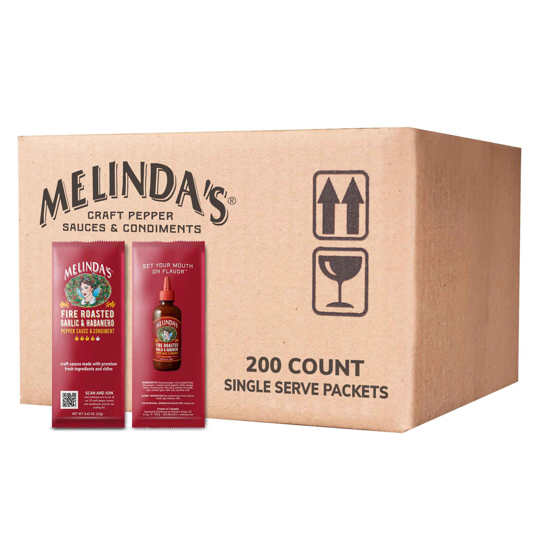 Melinda’s Fire Roasted Garlic & Habanero Pepper Sauce (Single Serve Packet)