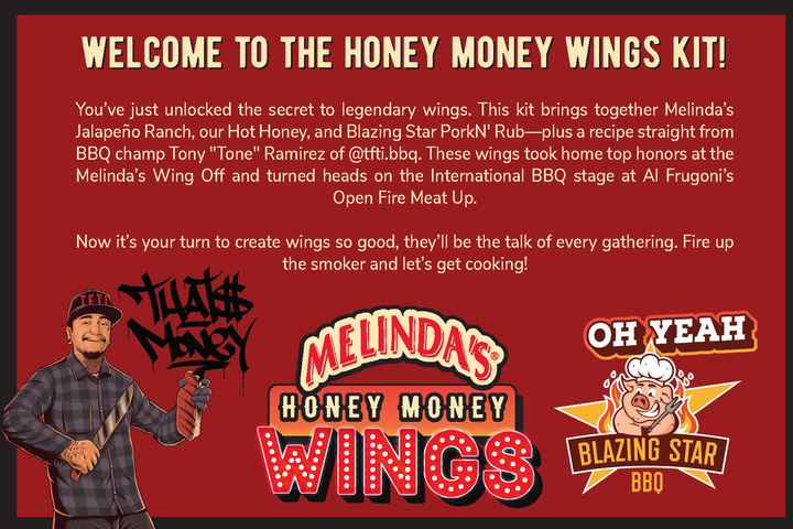 Melinda’s Honey Money Wings Recipe Kit