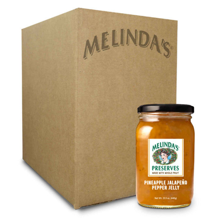 Melinda’s Whole Fruit Preserves Pineapple Jalapeño Pepper Jelly (6 pk Case)
