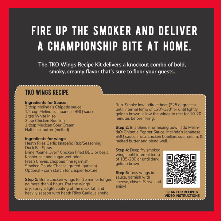 Melinda's TKO Wings Recipe Kit