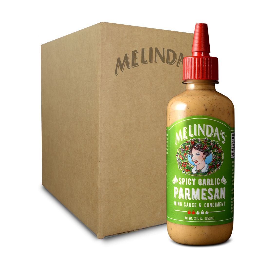 Melinda’s Spicy Garlic Parmesan Wing Sauce & Condiment (6 pk Case)
